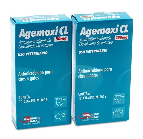 Agemoxi CL 250mg Cães e Gatos 10 Comprimidos