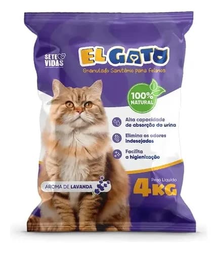 Areia Higiênica El Gato Lavanda 4kg