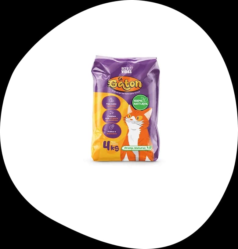 Areia Sanitária El Gaton Sete Vidas 4kg