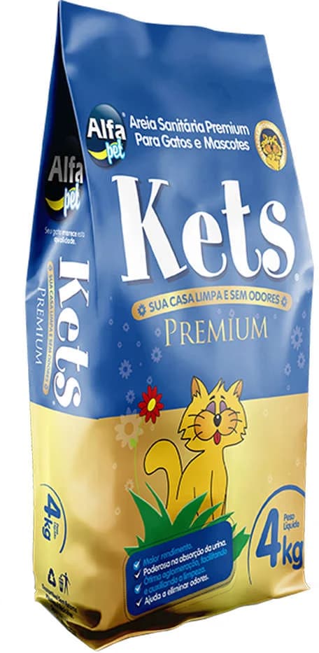 Areia Sanitária Kets Gatíssimo Fardo 5 x 4kg