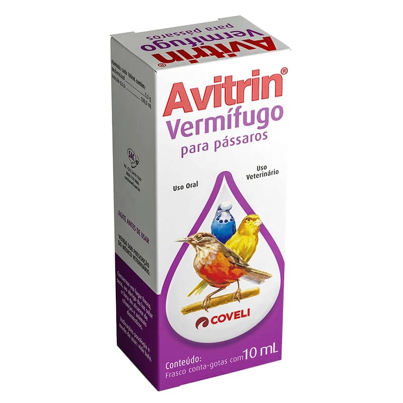 Avitrin Vermífugo Pássaros 10ml