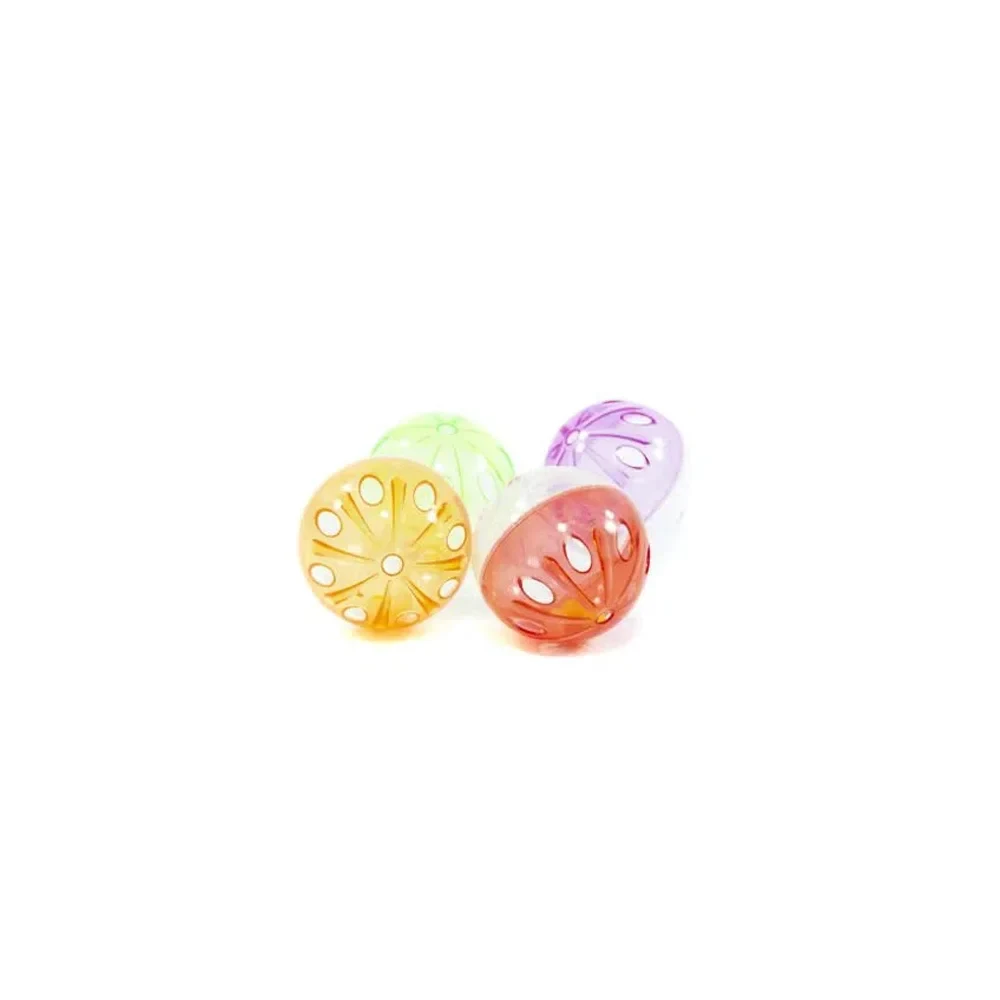 Brinquedo Tex para Gatos Acrílico Futebol 4 Unidades