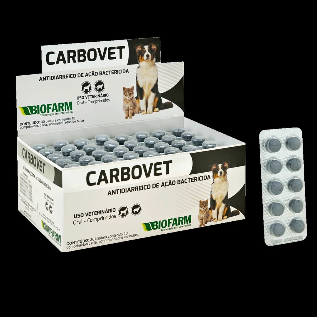 Carbovet Antidiarreico Blíster com 10 Comprimidos