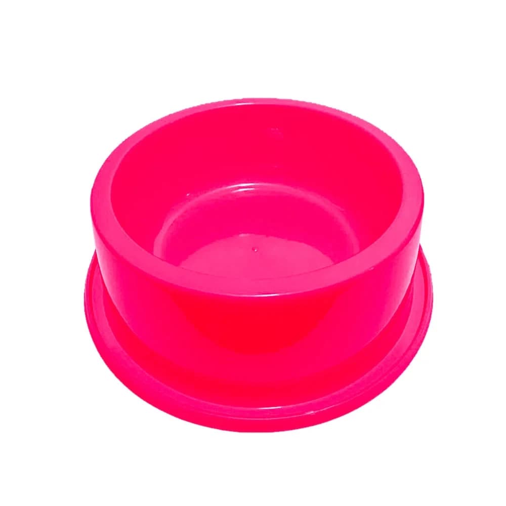 Comedouro Plástico Cães Porte Grande Rosa 1900ml