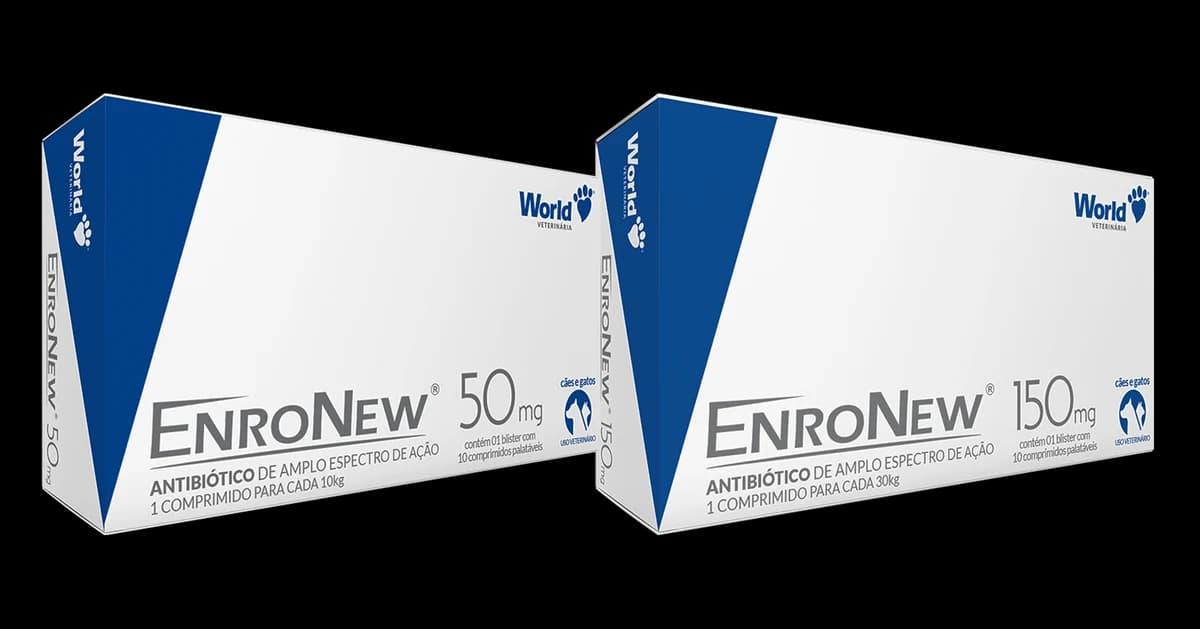 EnroNew 150mg Cães e Gatos 10 Comprimidos (embalagem hospitalar)
