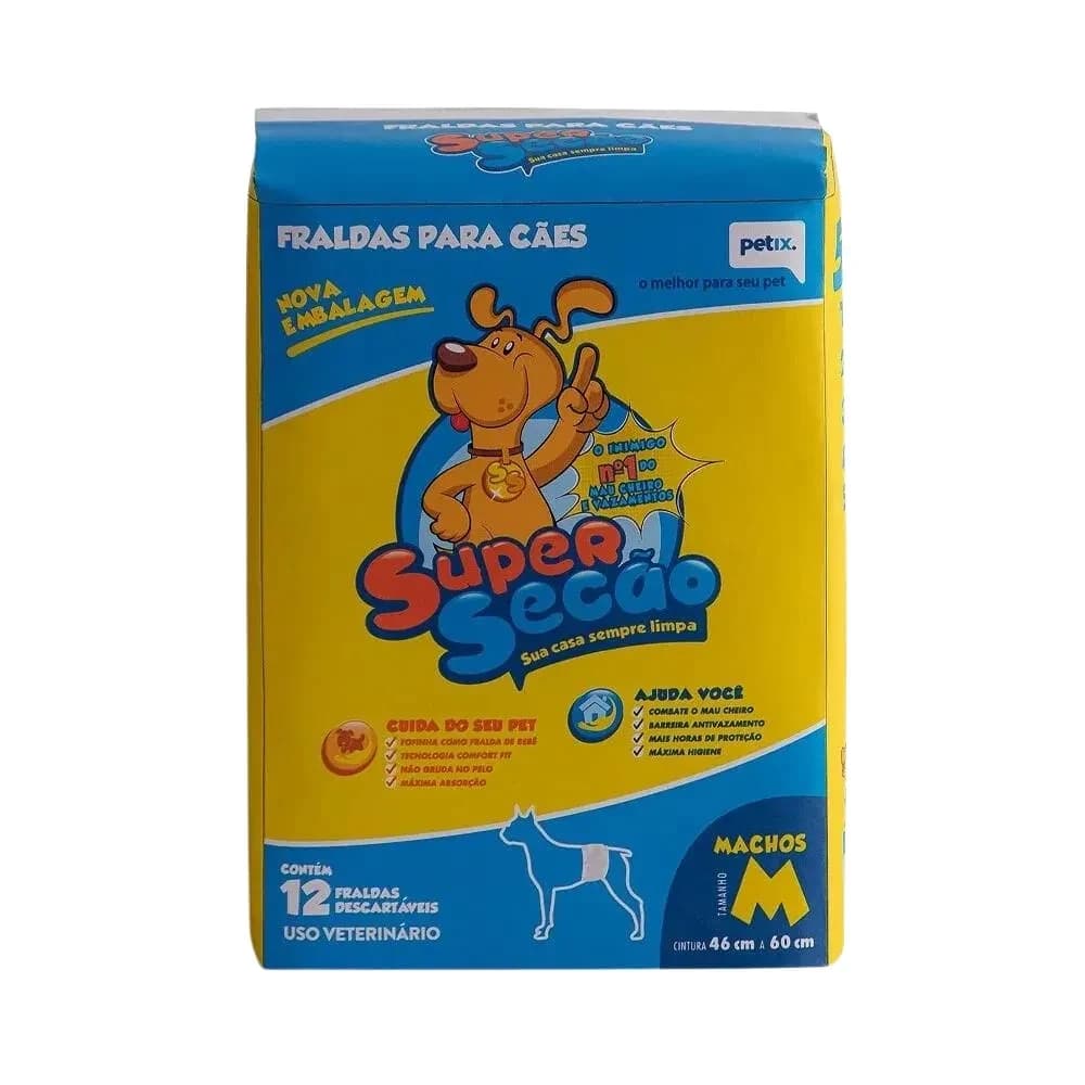 Fralda Higiênica Supersecao Macho Tamanho M