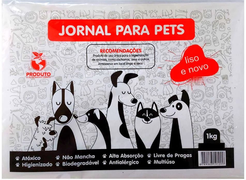 Jornal Higiênico Paper Pads News Cães 50 Folhas