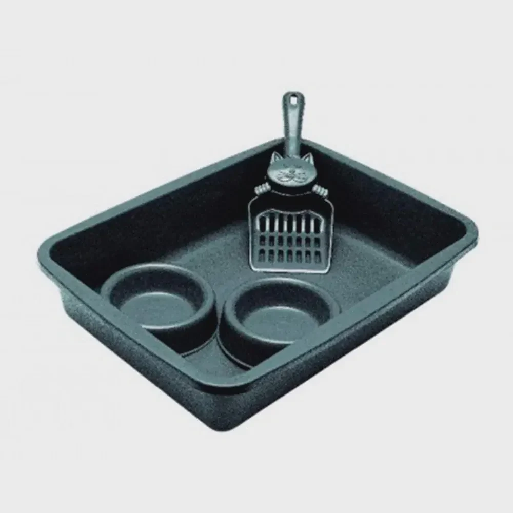 Kit Higiênico Fun Cat Cinza