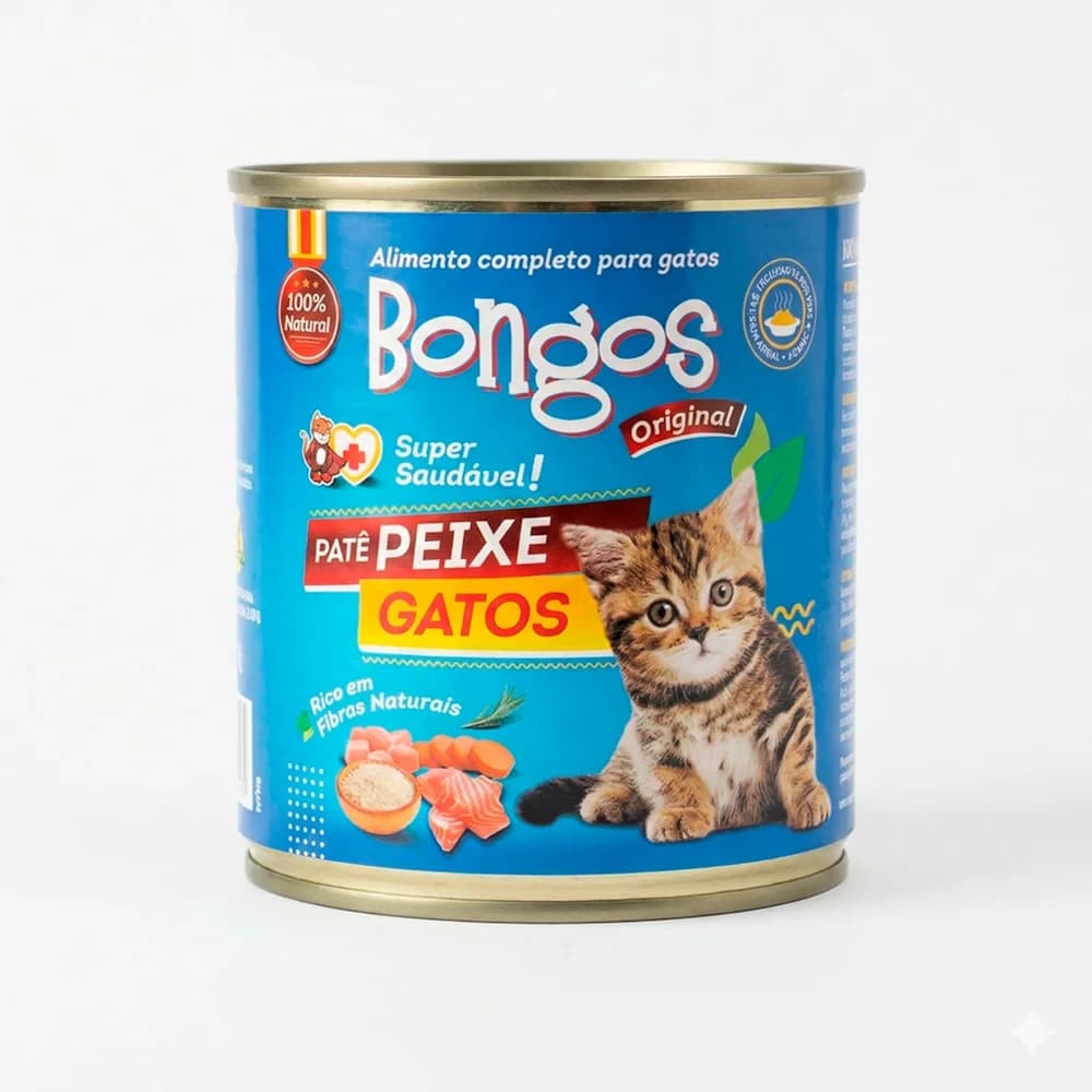 Lata Bongos Gatos Peixe 280g