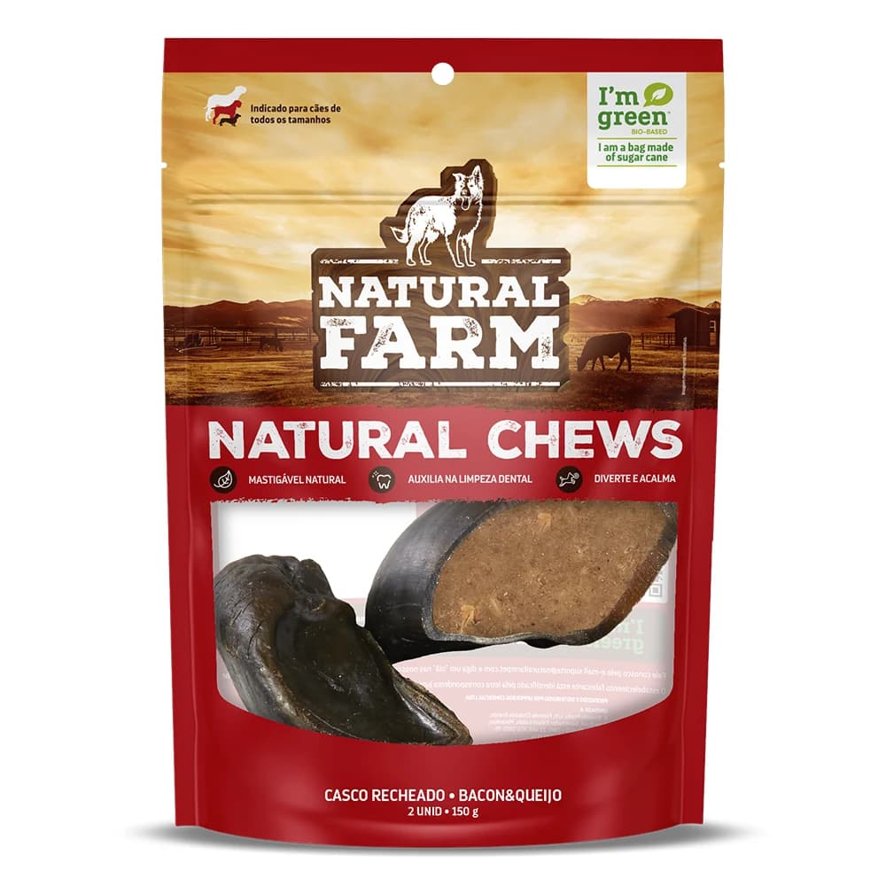 Natural Farm Casco Bovino Recheado Bacon e Queijo 2 Unidades