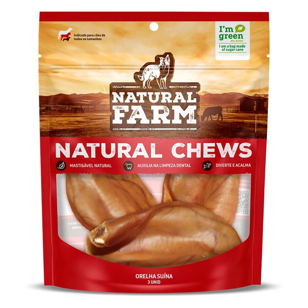 Natural Farm Orelha Suína 3 Unidades