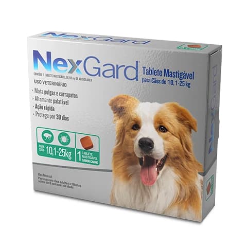 NexGard G Antipulgas e Carrapatos Cães 10,1 a 25kg