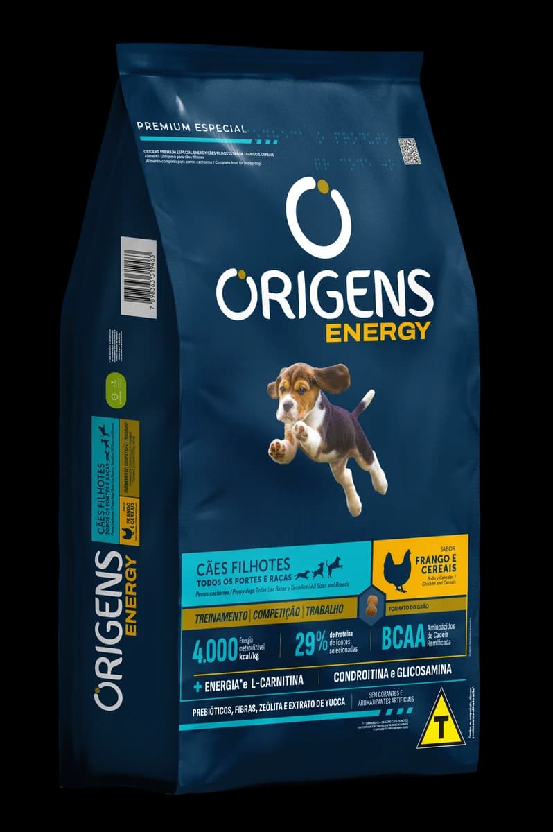 Origens Premium Especial Energy Cães Filhotes Frango e Cereais Granel