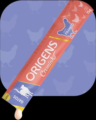 Petisco Cremoso Origens Creminho Gatos Frango 4x15g