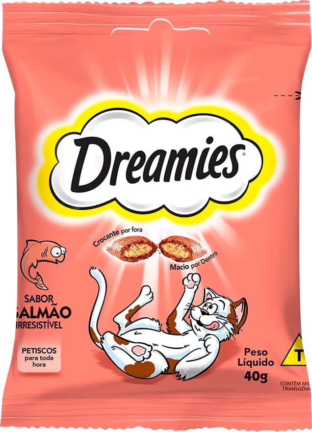 Petisco Dreamies Gatos Salmão 40g