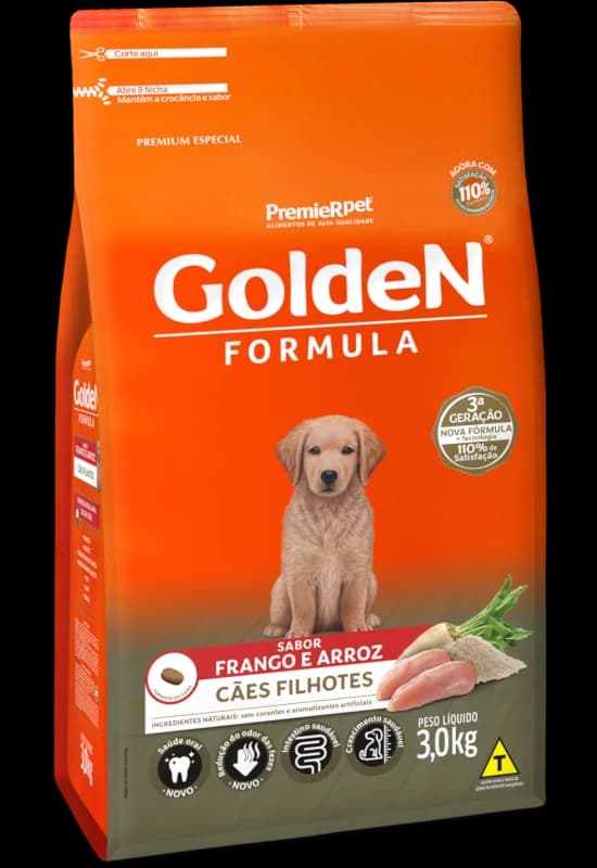 Ração Golden Fórmula Cães Filhotes Frango e Arroz 15kg