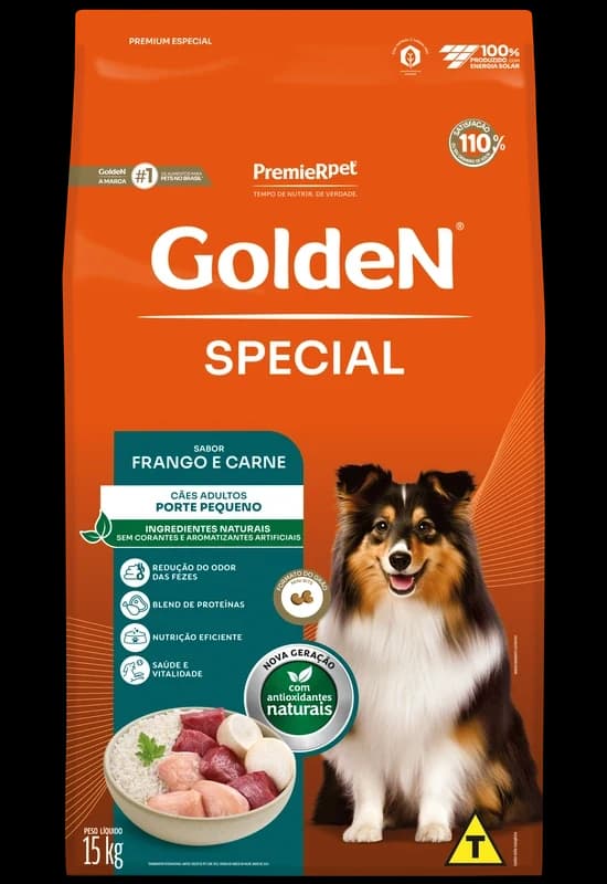 Ração Golden Special Cães Adultos Porte Pequeno Frango e Carne 15kg