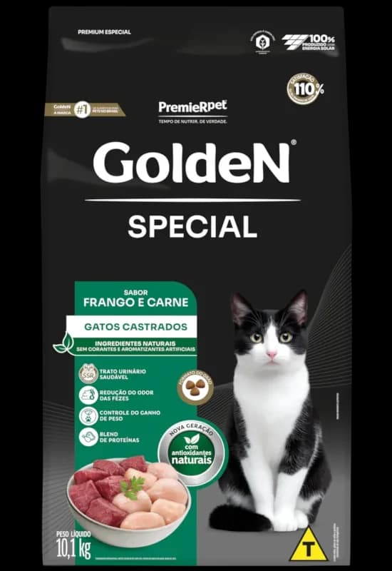 Ração Golden Special Gatos Castrados Frango e Carne Granel