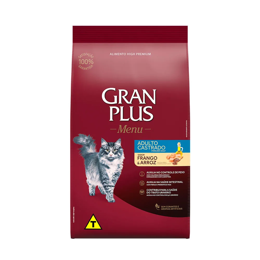 Ração GranPlus Gatos Castrados Frango a Granel