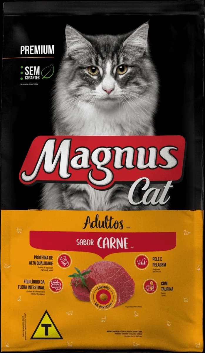 Ração Magnus Cat Premium Gatos Adultos Carne