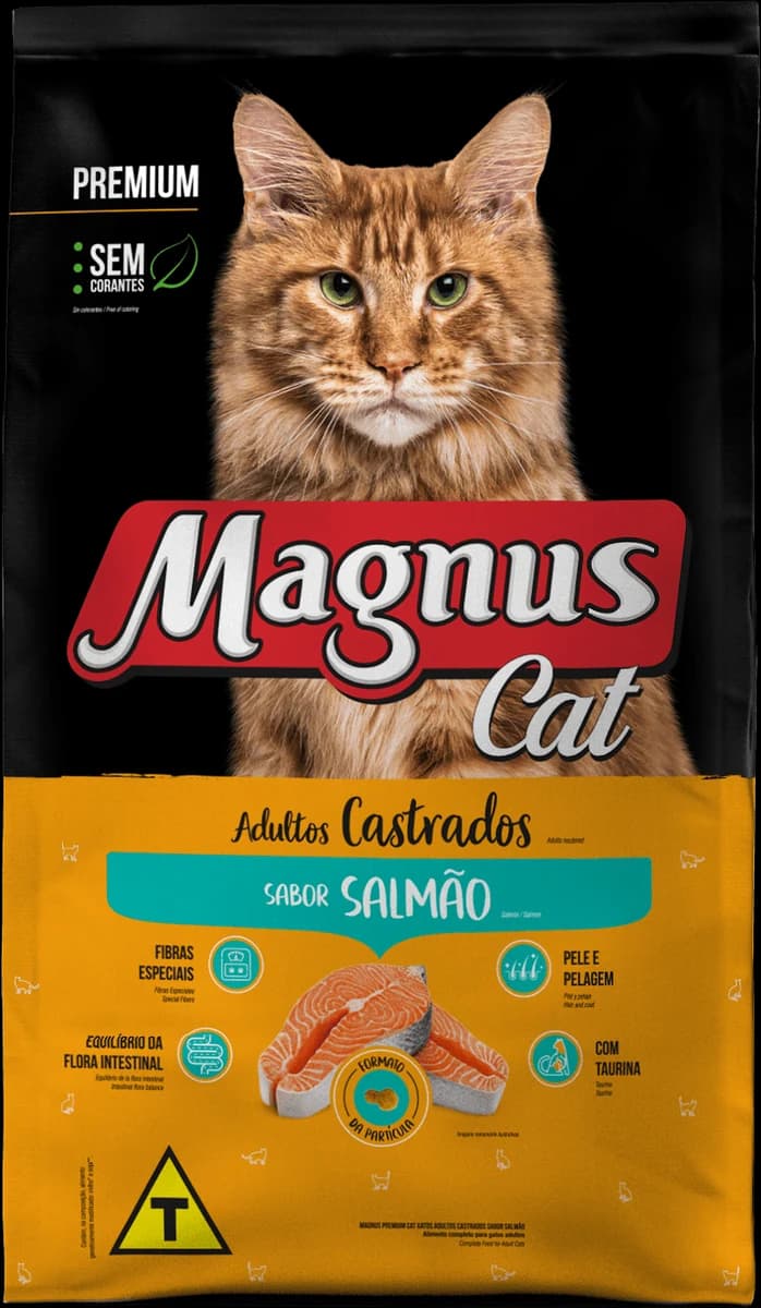 Ração Magnus Cat Premium Gatos Adultos Castrados Salmão (Granel)
