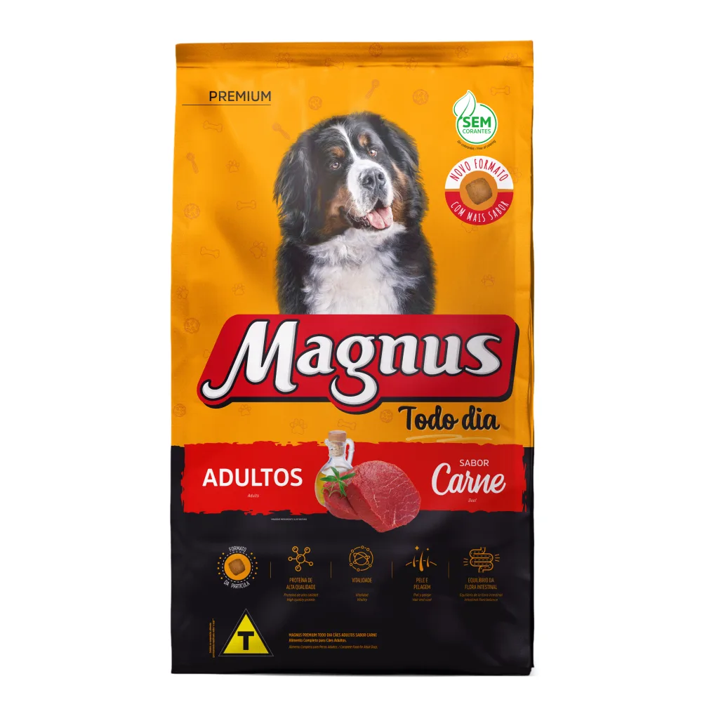 Ração Magnus Premium Todo Dia Cães Adultos Carne 20kg