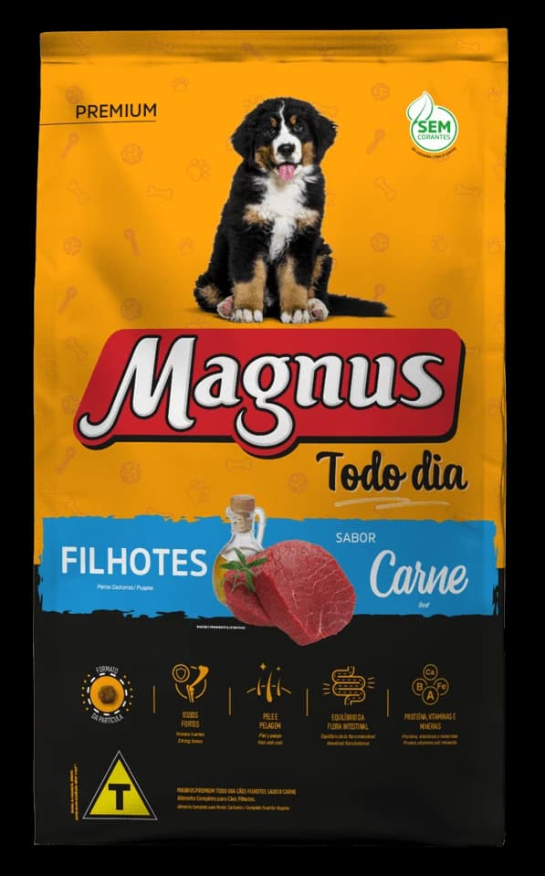 Ração Magnus Premium Todo Dia Cães Filhotes Sabor Carne (granel)