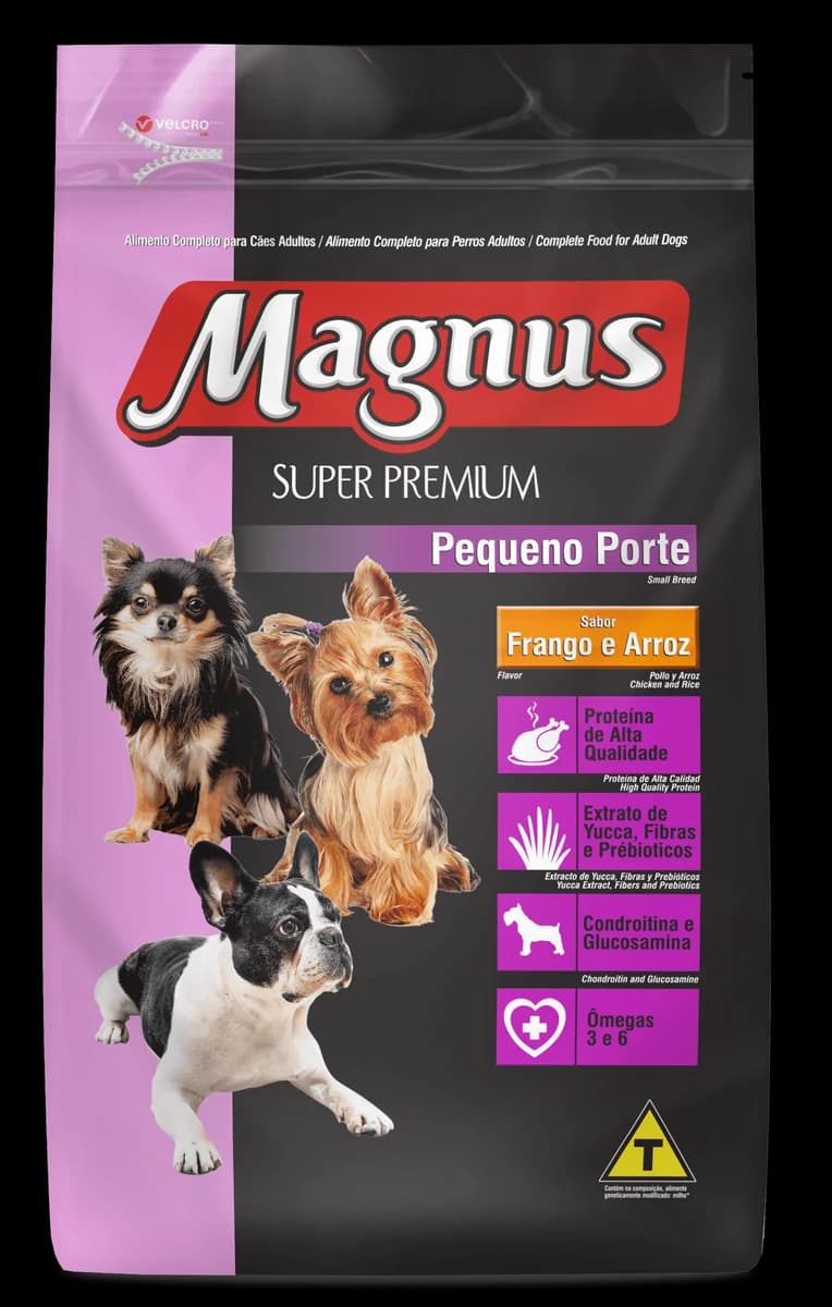 Ração Magnus Super Premium Cães Adultos Pequeno Porte Frango e Arroz 10,1kg