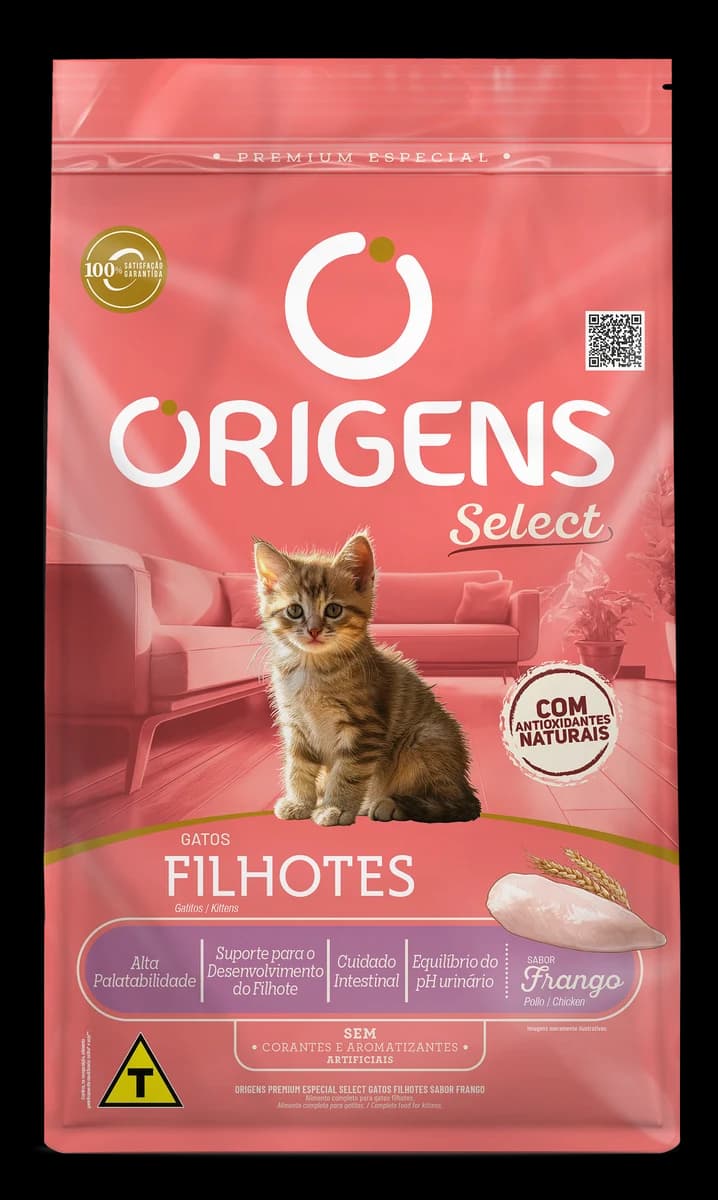 Ração Origens Premium Especial Select Gatos Filhotes Sabor Frango (Granel)