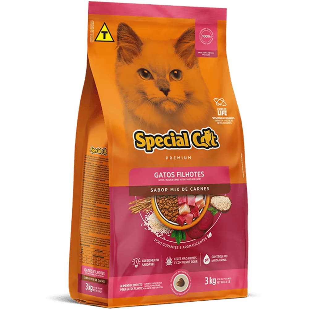 Ração Special Cat Gatos Filhotes Mix de Carnes 10,1kg