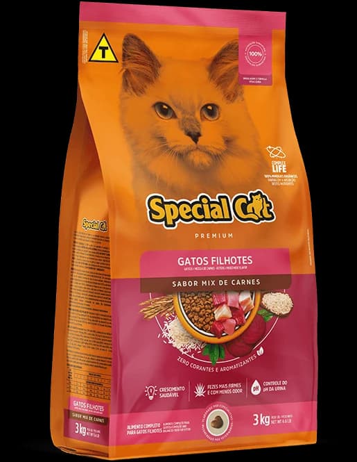 Ração Special Cat Premium Gatos Filhotes Mix de Carnes Granel