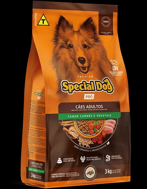 Ração Special Dog Pró Cães Adultos Carnes e Vegetais (Granel)