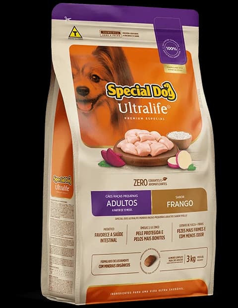 Ração Special Dog Ultralife Cães Raças Pequenas Adultos Frango