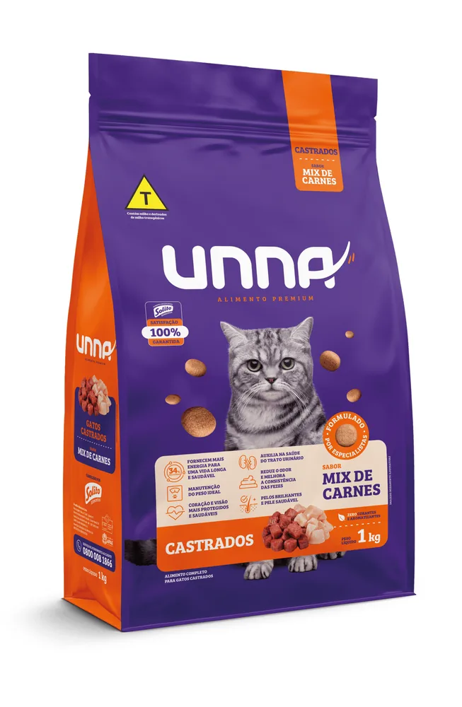 Ração Unna Gatos Castrados Granel