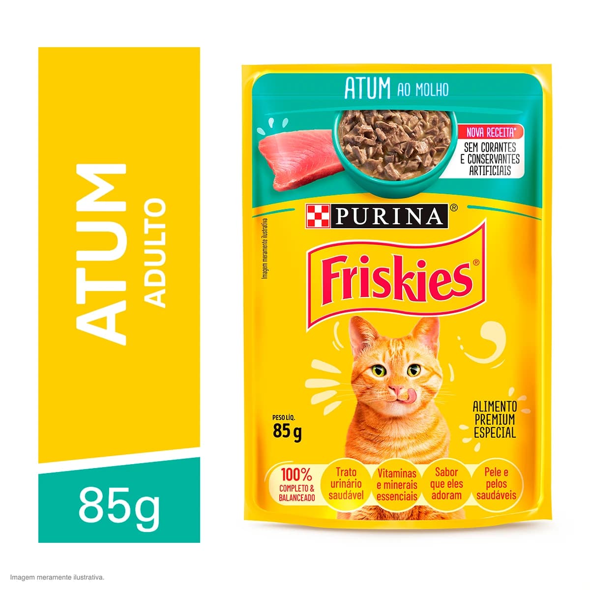 Sachê Friskies Gatos Adultos Atum ao Molho 85g