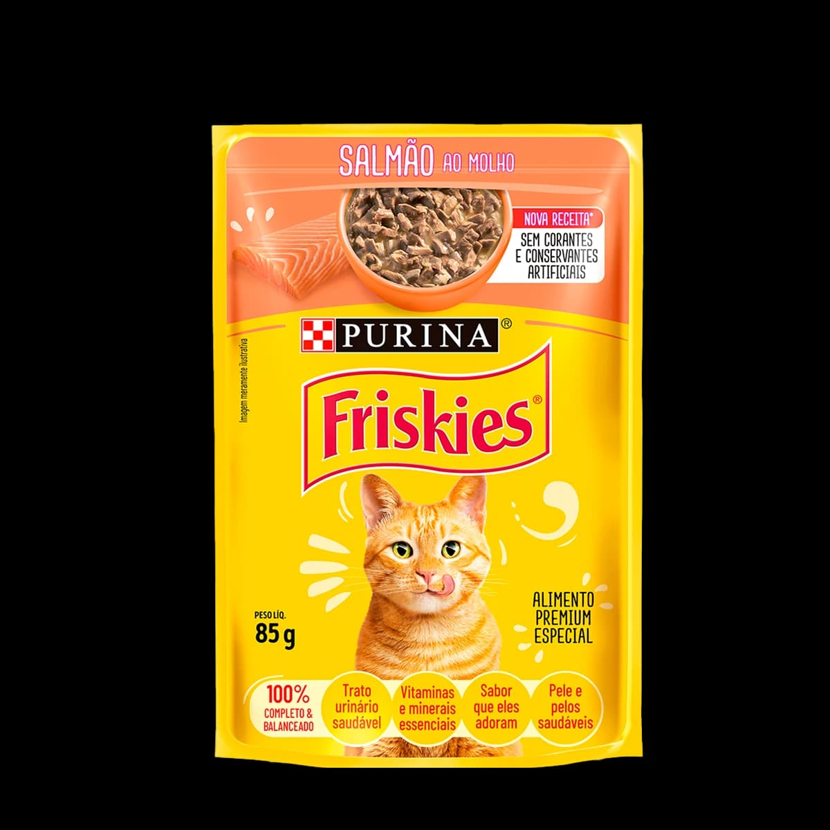 Sachê Friskies Gatos Adultos Salmão ao Molho 85g