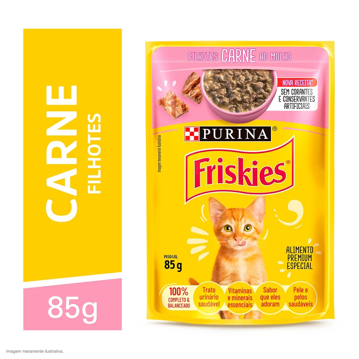 Sachê Friskies Gatos Filhotes Carne ao Molho 85g
