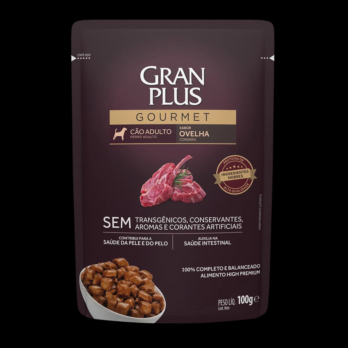 Sachê GranPlus Gourmet Cães Adultos Ovelha 100g
