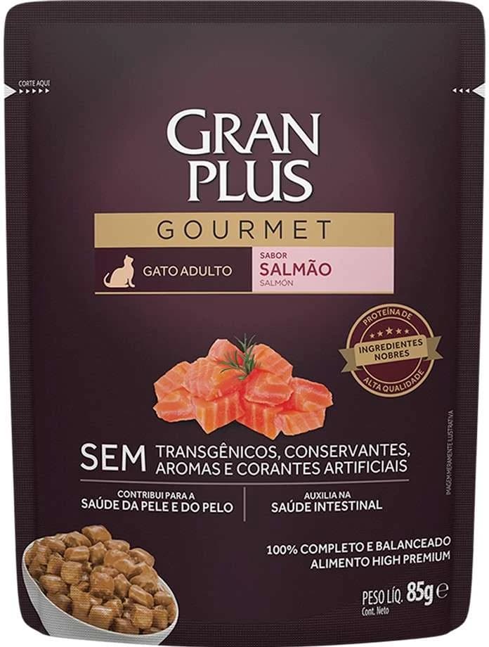 Sachê GranPlus Gourmet Gatos Adultos Salmão 85g