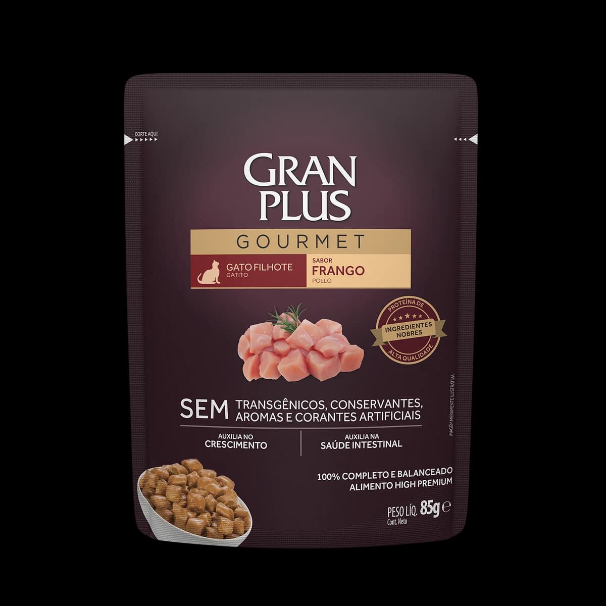 Sachê GranPlus Gourmet Gatos Filhotes Frango 85g
