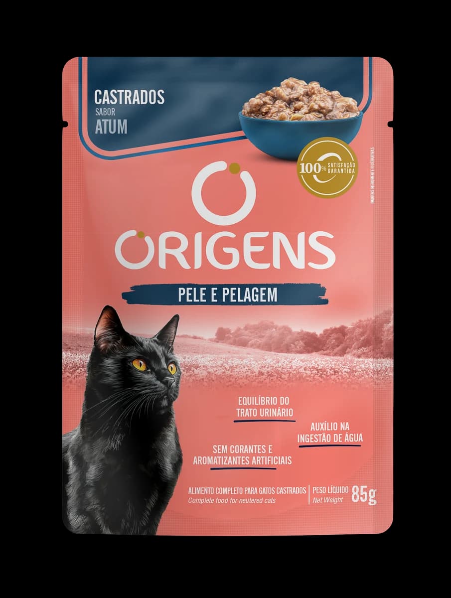 Sachê Origens Gatos Castrados Atum 85g