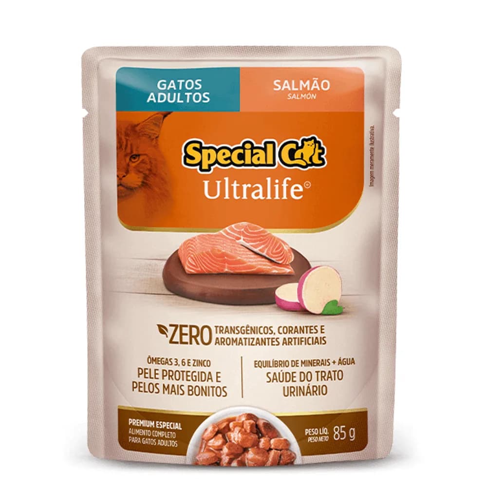 Sachê Special Cat Ultralife Gatos Adultos Salmão 85g