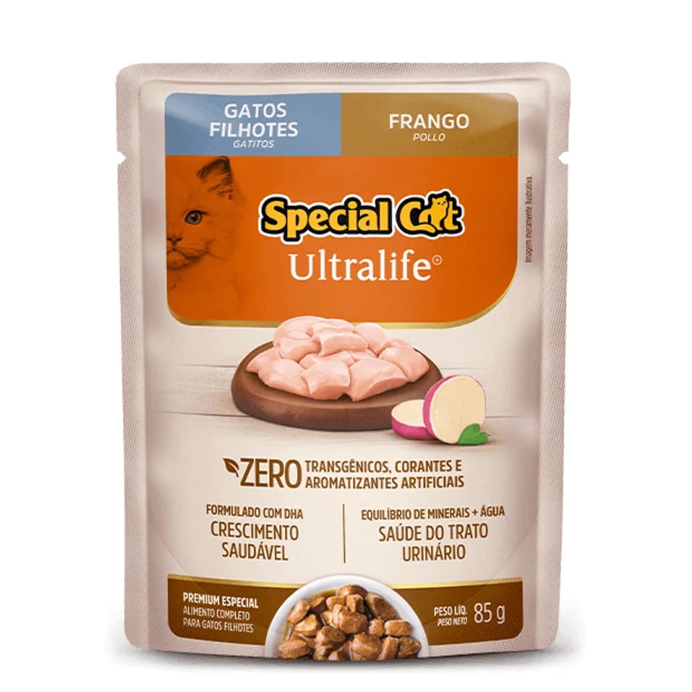 Sachê Special Cat Ultralife Gatos Filhotes Frango 85g