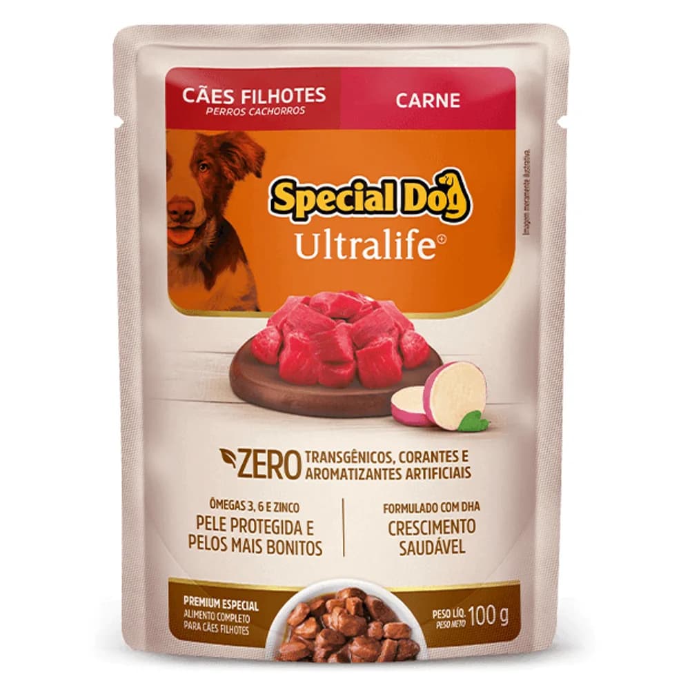 Sachê Special Dog Ultralife Filhotes Carne 100g