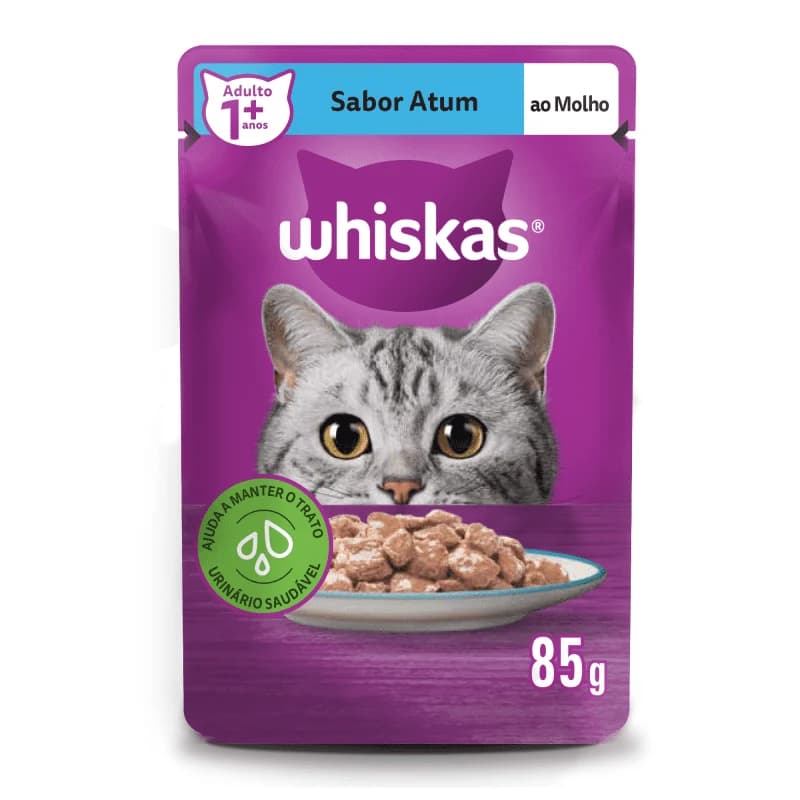 Sachê Whiskas Gatos Adultos Atum ao Molho 85g