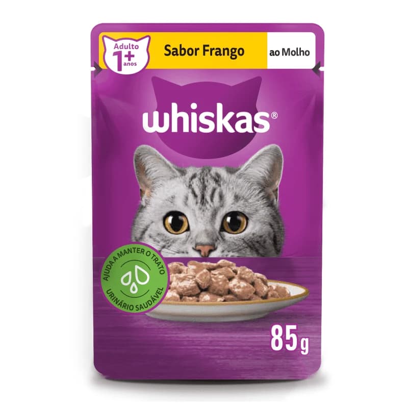 Sachê Whiskas Gatos Adultos Frango ao Molho 85g
