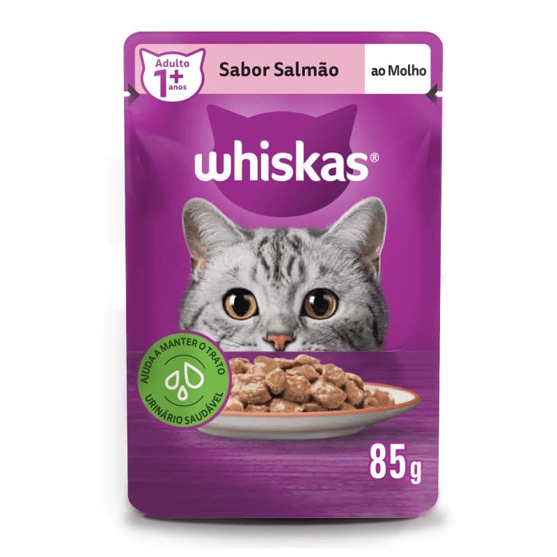 Sachê Whiskas Gatos Adultos Salmão ao Molho 85g