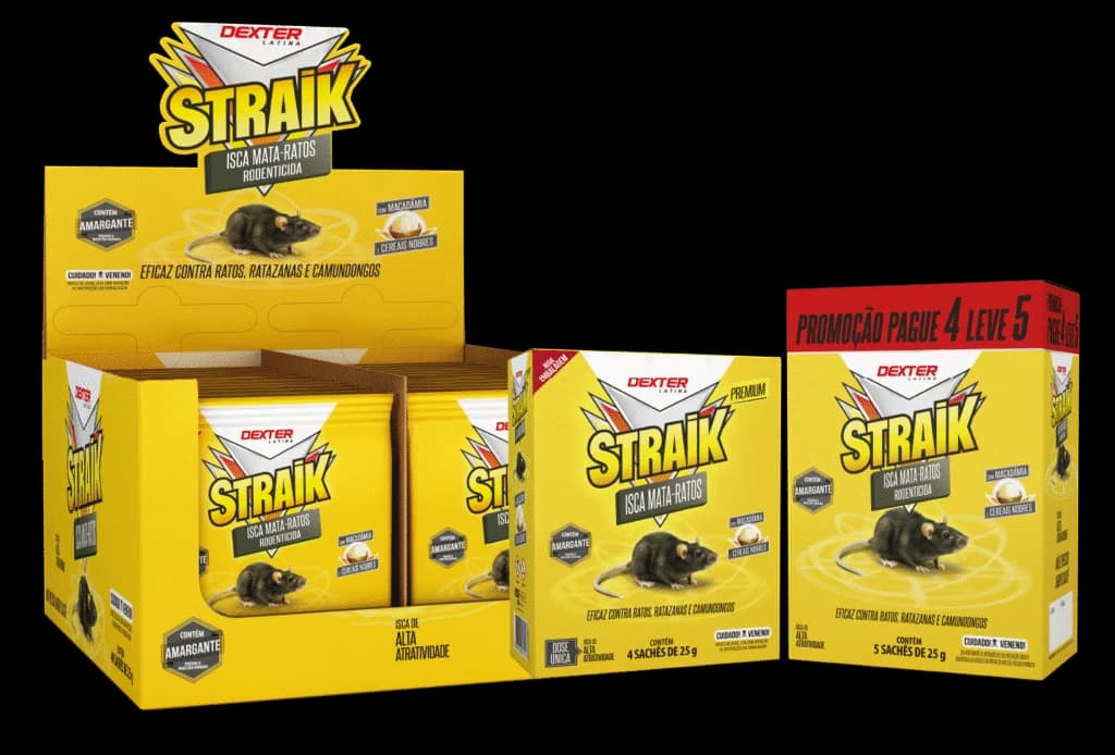 Straik Isca Mata-Ratos Sachê 25g