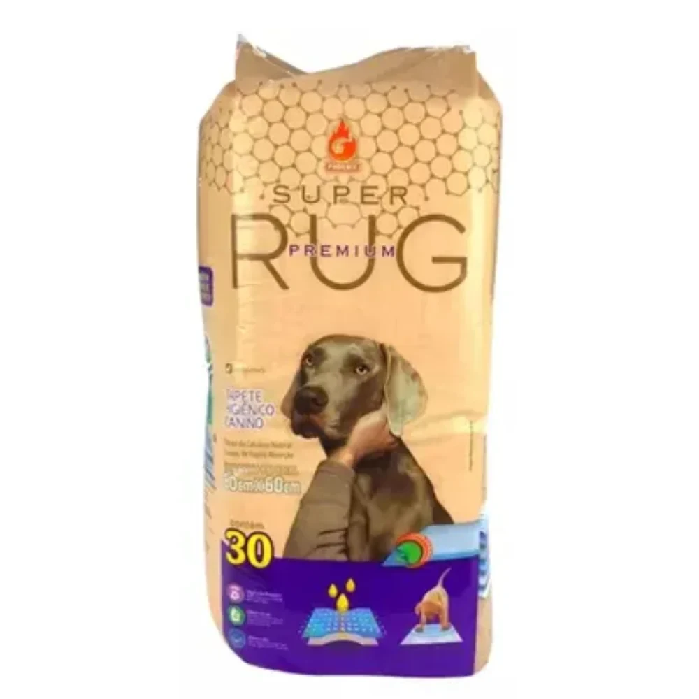 Tapete Higiênico Super Rug 80x60cm com 30 Unidades